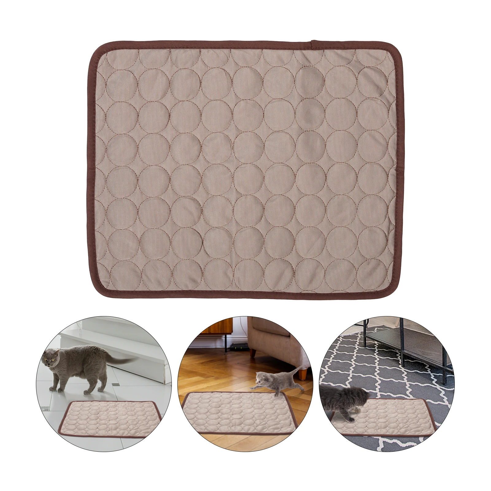 

Summer Mat Pet Puppy Pad Cooling Bed Feeding Mats for Dogs Comfortable Indoor Portable