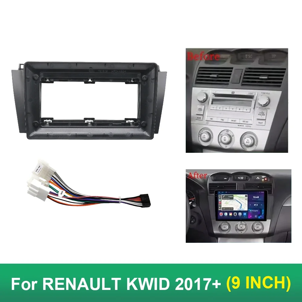 

9 Inch Car Fascia Frame Adaptor Android Audio Dash Trim Fitting Panel Kit For Toyota Solara 2007