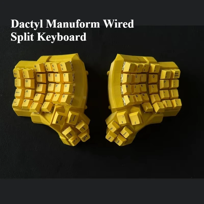 Dactyl Manuform Wired Split Keyboard Custom 3D Printed Shell Hot Swappable Curved Separate Mechanical Keyboard Ergonomic VIAL