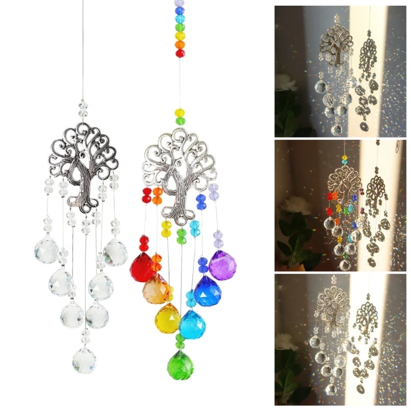 Crystal Wind Spinner Pendant for Party Wedding Window Home Garden Christmas Day