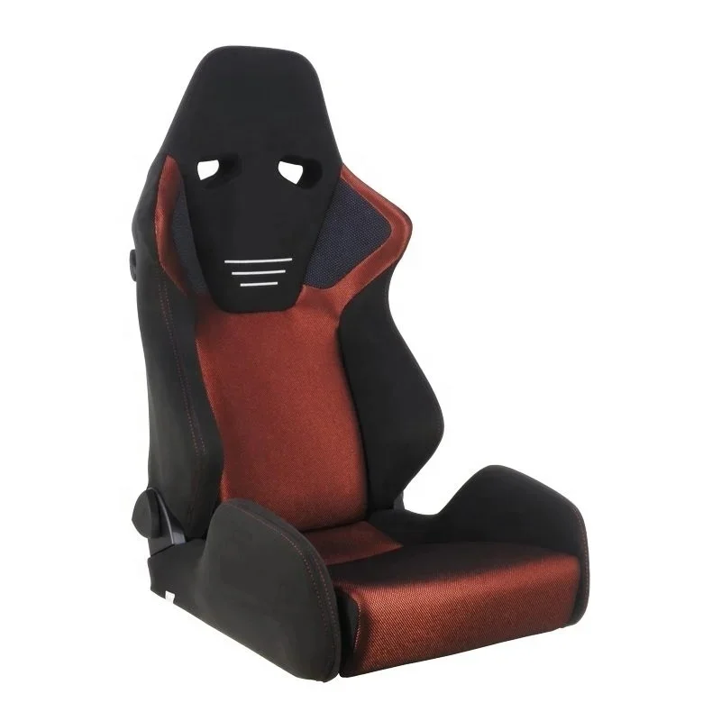 2 Pcs/Set Sr6 Sport Racing Car for SEAT Red / Black Auto Sports Fiber Glass Racing Seats