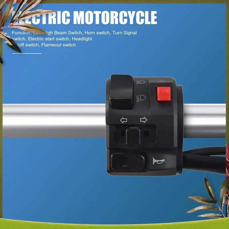 AB98-7/8 Inch 22Mm ATV Motorcycle Handlebar Control Switches Left Right For Horn Button Turn Signal Fog Light Warning Light