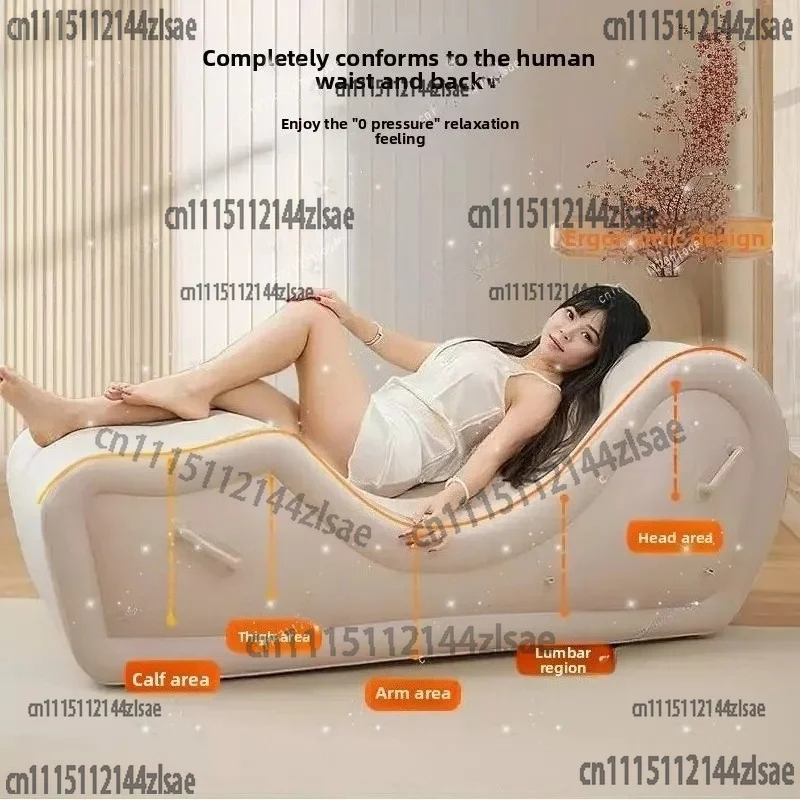 Simple Lazy Sofa Recliner Fully Automatic Outdoor Portable Air Cushion PVC Inflatable Sofa Chair