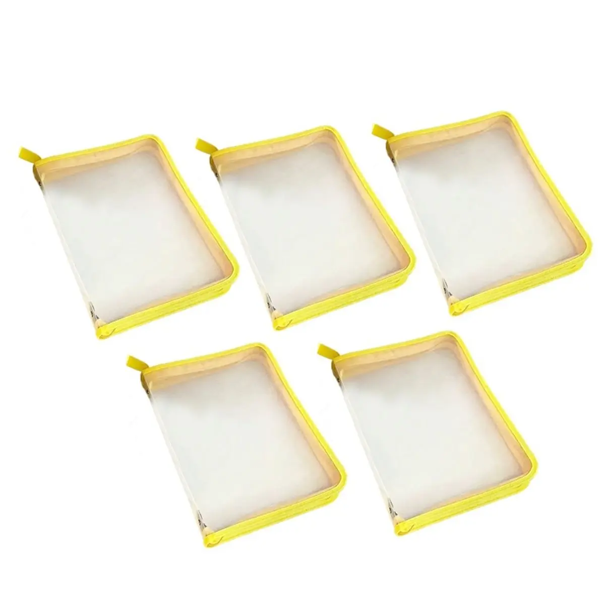 《TOP RATED》5 Pack Zipper Pouch, A4 Transparent File Bag Pouch Size Document Bag Organizer,Tote Bag for Workplace Home Educationa