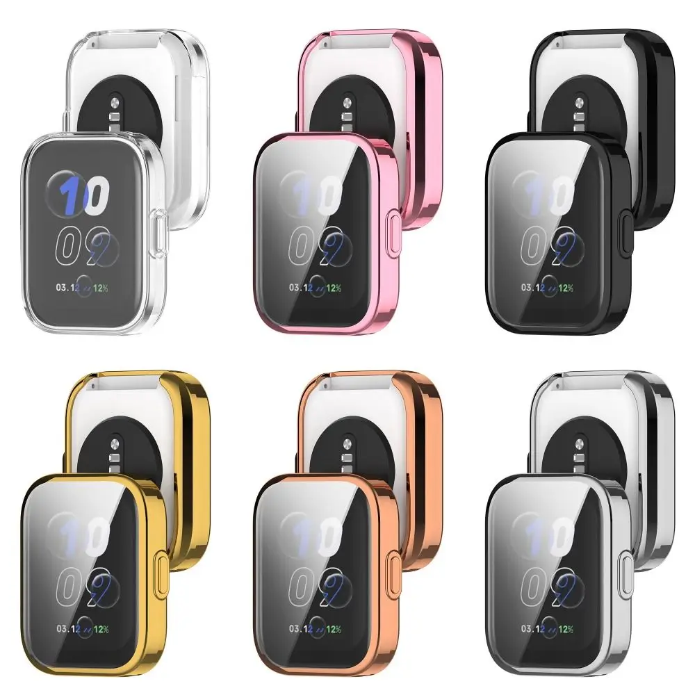 Full Cover Smart Watch TPU Case Soft Simple Anti-scratch Screen Protector New Bumper Protective Shell Accessories