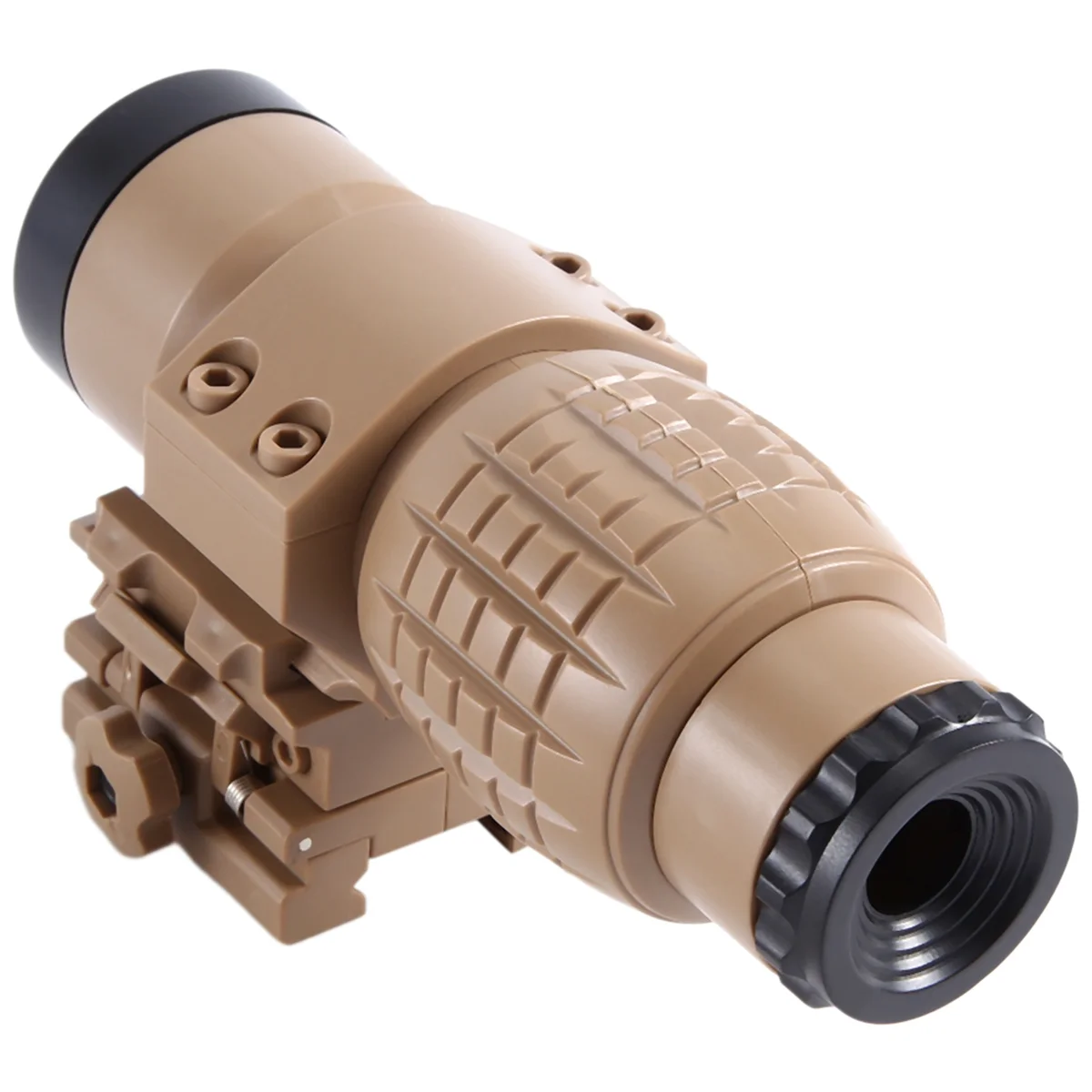 AA84 Sight 3X Magnifier Scope Compact Sights with Flip Up Cover Fit for 20mm Rail Mount Toys Telescope