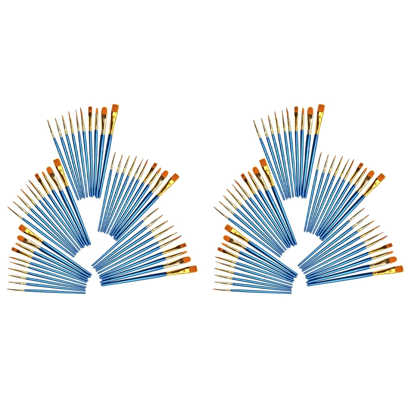 Set di pennelli per acquerello, pittura a guazzo, pennelli artistici fai da te per olio acrilico, acquerello, viso, nail art