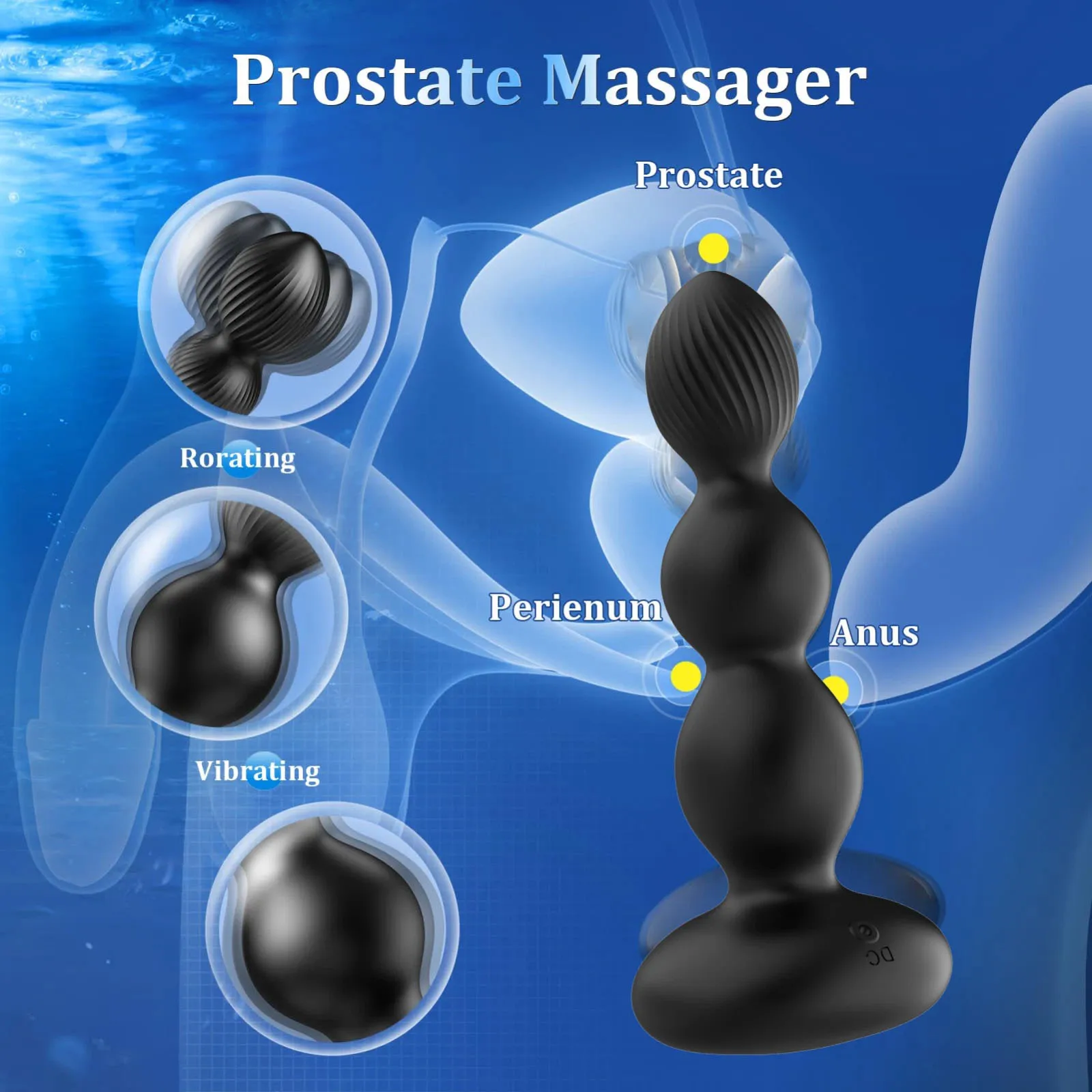 360° Rotating Anal Butt Plug Beads W/ Remote Vibrating Dildo Male Prostate Massager Vibrator Adult Sex Toys For Men Women Couple - view 4