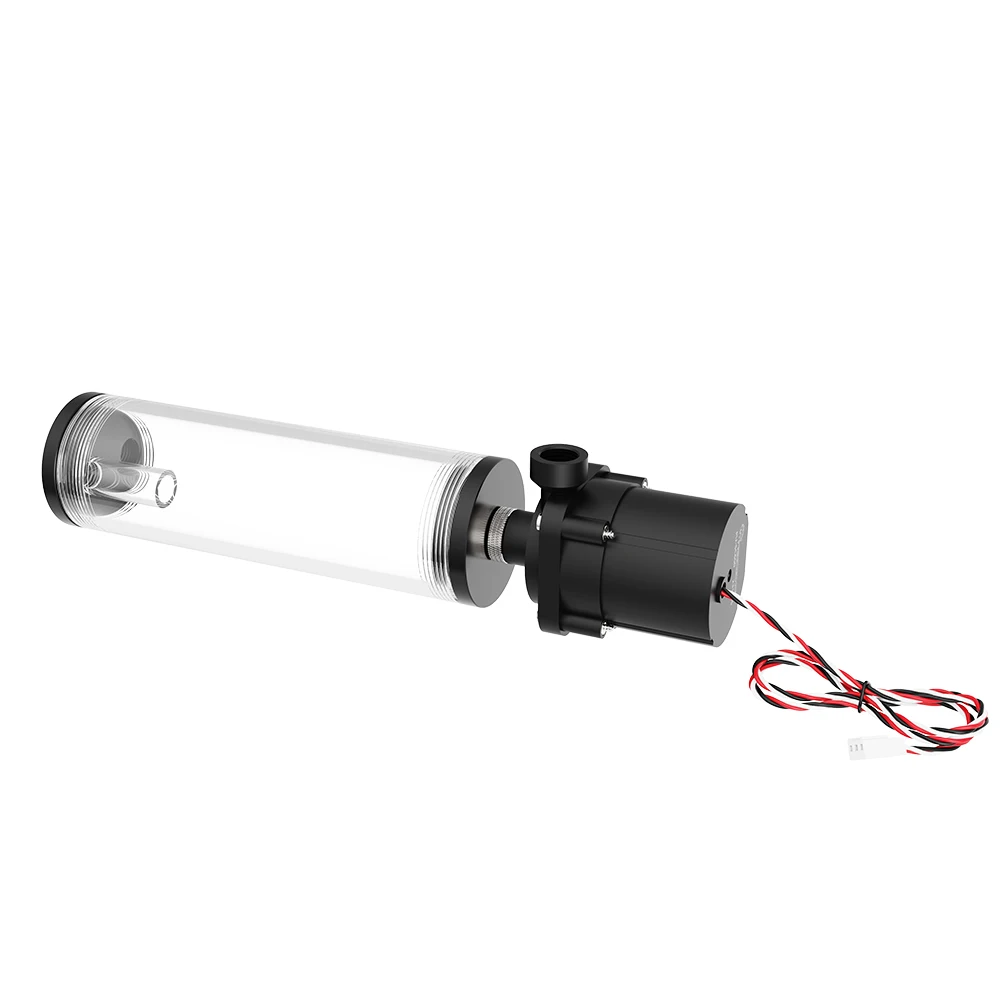 Water Cooling Tank G1/4 Diameter 160mm Thread Cylinder Reservoir Tank for PC CPU Computer Cooling Tool with L Shape Buckle