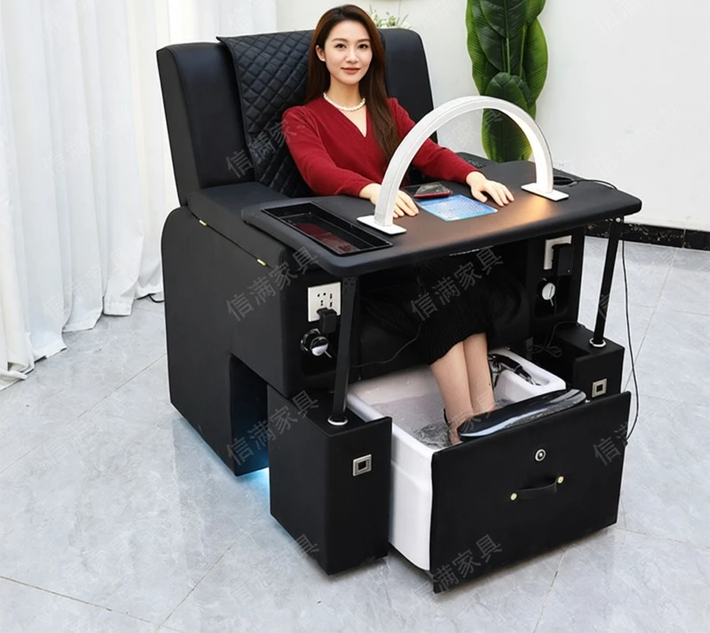 Cross-border special for beauty salons and nail salons, sofa foot massage chair, electric massage foot therapy tattoo embroidery