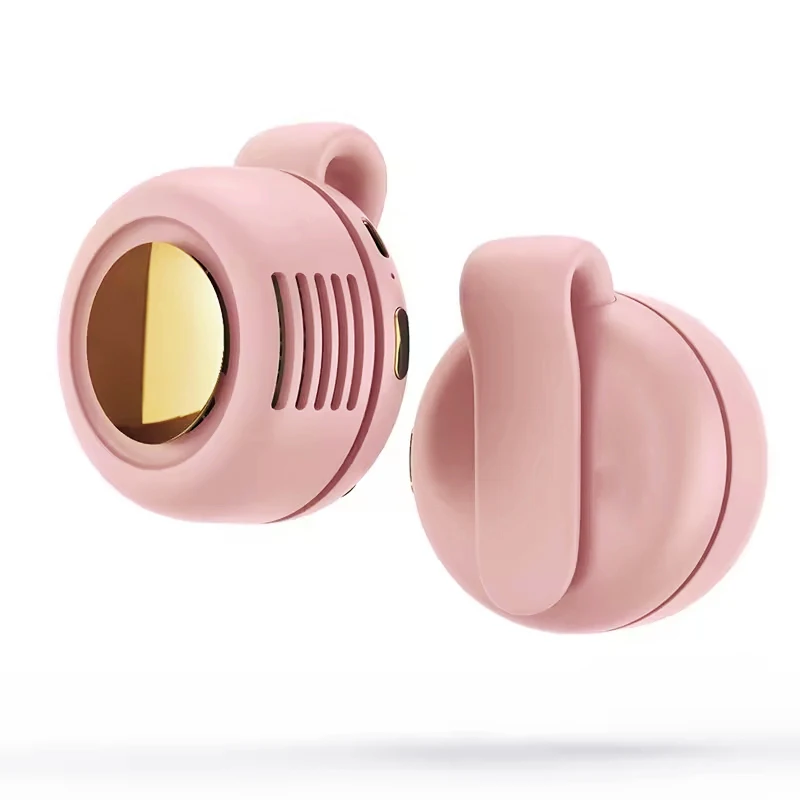 Halsventilator, Mini-Clip-Ventilator, USB-Aufladbarer Handventilator, Clip-Ventilator mit Kragen- und Gürtelhalterung, Tragbarer Schnallenventilator