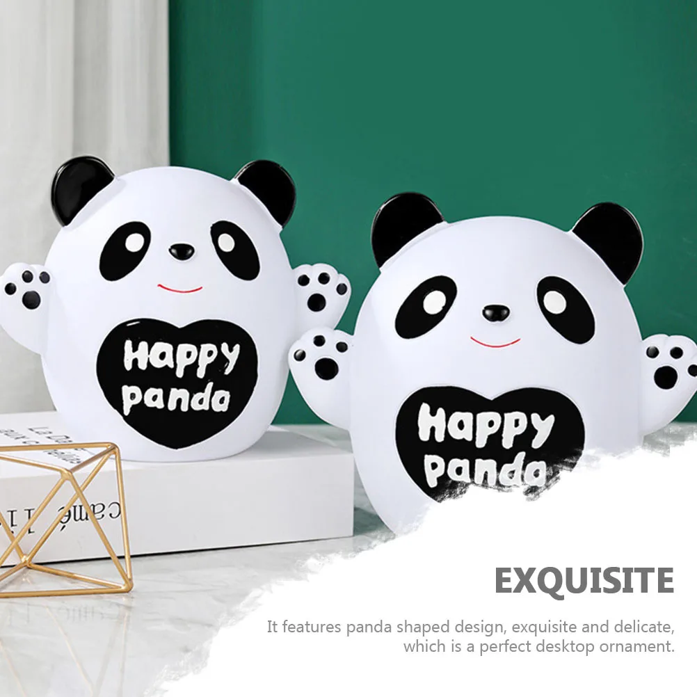 جرة المال بتصميم الباندا، مصنوعة من المواد الممتازة من الدرجة العالية، وعاء توفير مثالي لسطح المكتب، بنك العملات المعدنية لتزيين المنزل