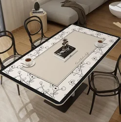 New Luxury Leather Tablecloth Waterproof Rectangular Table Cover Pad Oil-Proof Dining Table Mat Cabinet Table Home Textile