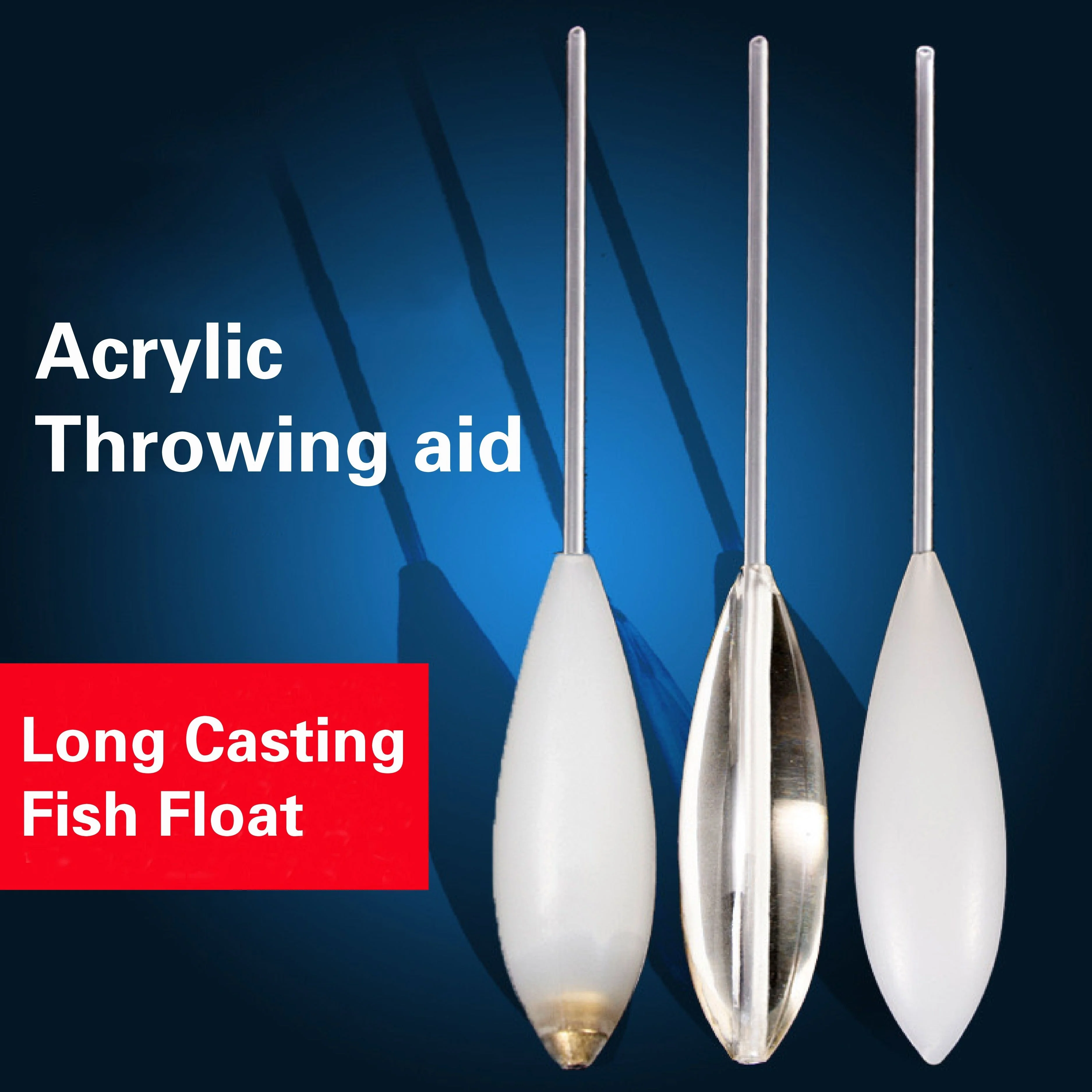 2pcs Fishing Floats, Acrylic Fishing Aid Casting Float for Carp, Catfish, Trout and Bass - Up and down options available