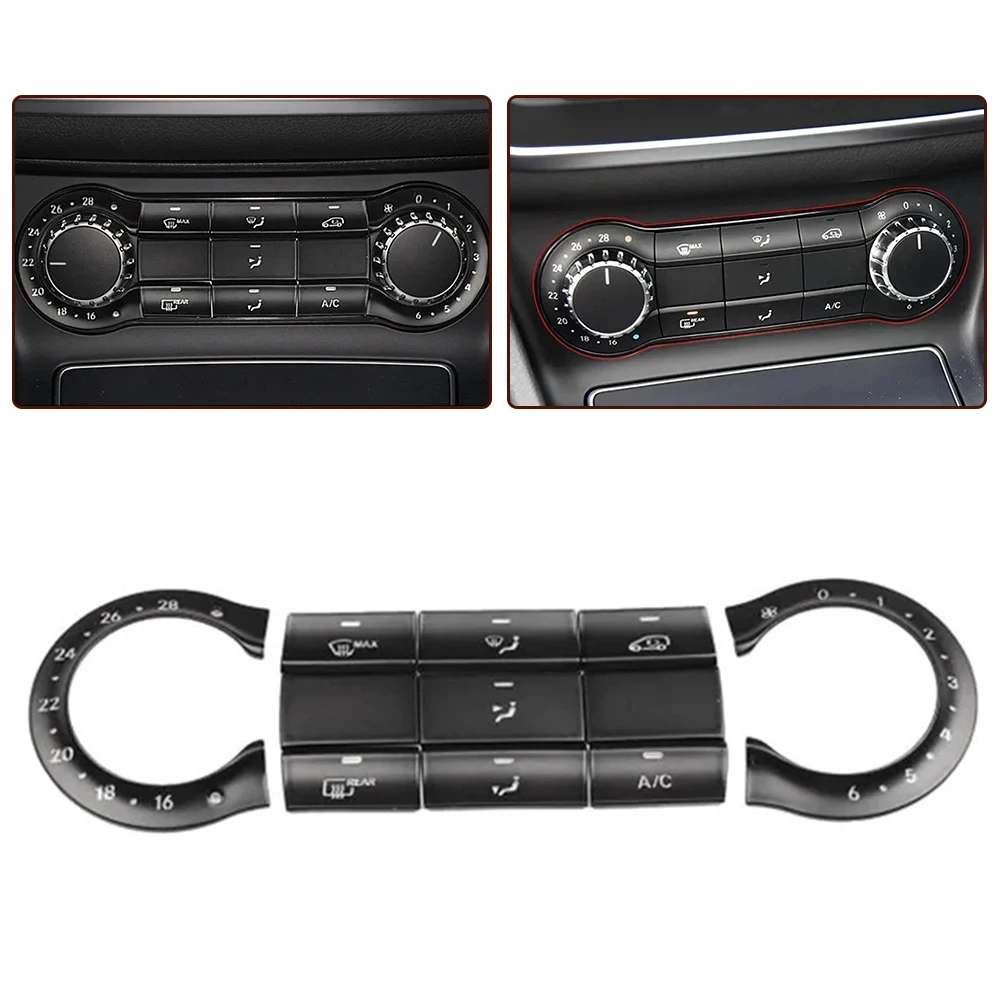 Autocollant de garniture de bouton de climatisation de console centrale de voiture, Mercedes Benz CLA, C117, GLA, Xacha, classe