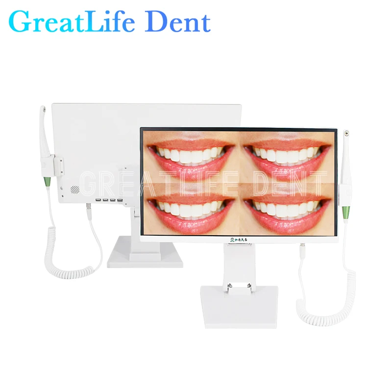 GreatLife-Dent Tela Grande Câmera Intraoral Dental, 22 ", Hd1200, 10 LED, Luz Fria, Wifi