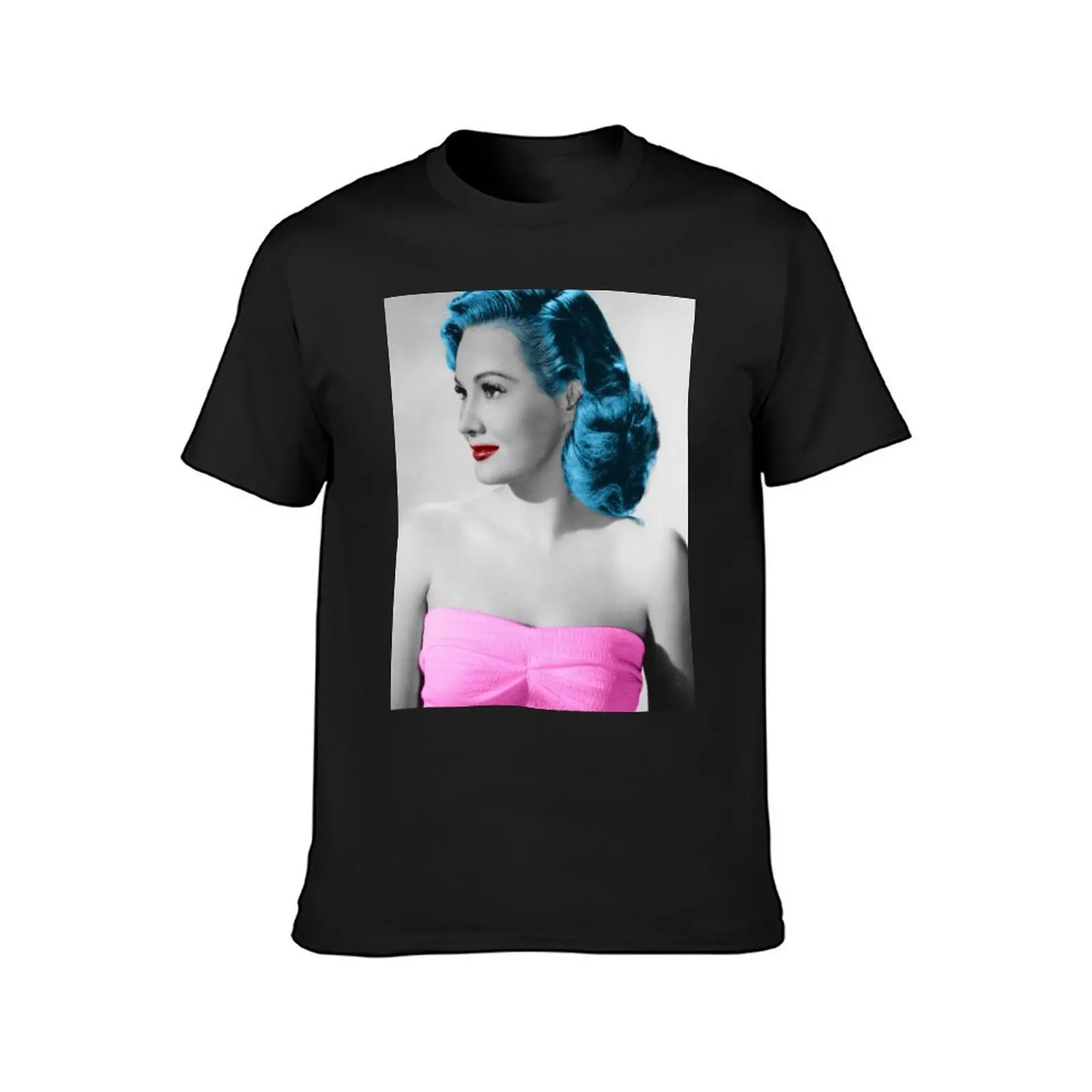 Virginia Mayo with pink dress T-Shirt Short sleeve tee korean fashion vintage clothes tees mens plain t shirts