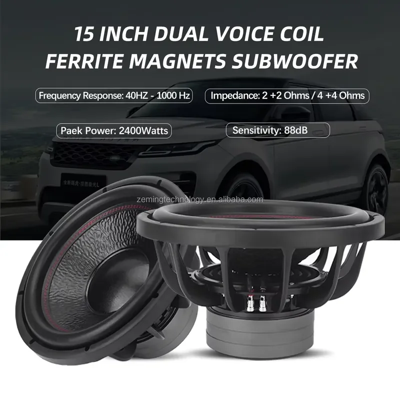 spl subwoofer 15 Car Subwoofer High Power Bass Surround Sound Stereo Woofer Dual 4 Ohm Voice Coil sub woofer car view 3