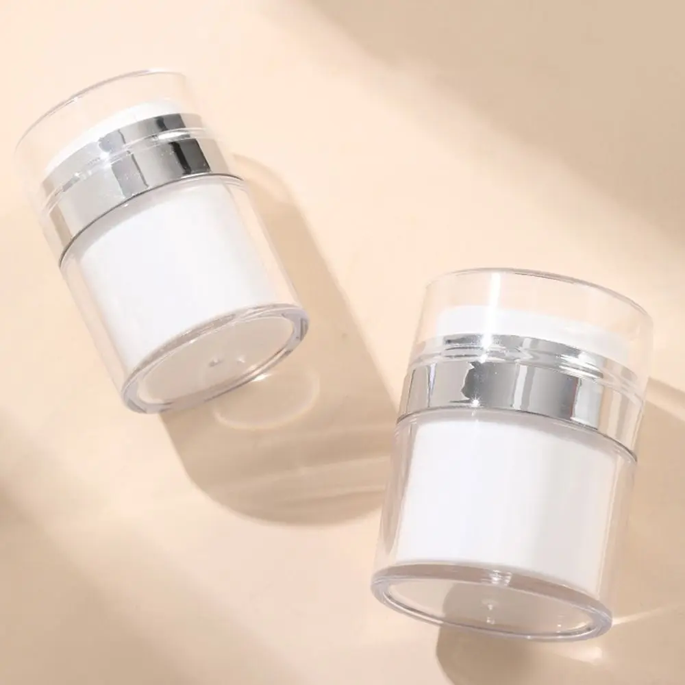 Press-On Refillable Bottles New 15/30/50/100ml Acrylic Cosmetic Jar Vacuum Cream Bottle Travel