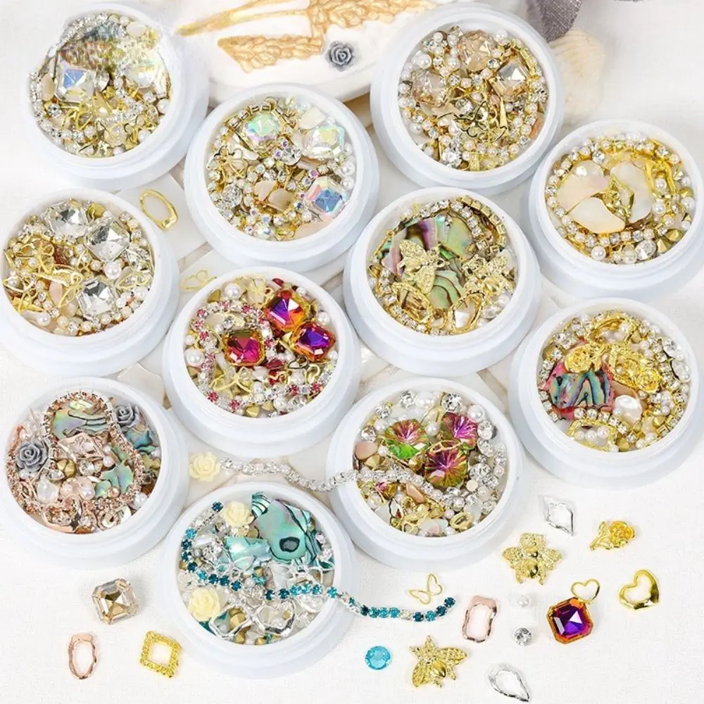 อุปกรณ์ทำเล็บ DIY สำหรับร้านทำเล็บ Sea Shell  วัสดุทำเล็บ  ไอเทมตกแต่งเล็บ  ตกแต่งเล็บแบบ 3 มิติ  เกล็ดตกแต่งเล็บ  ชิ้นส่วนตกแต่งเล็บ  คริสตัลตกแต่งเล็บ