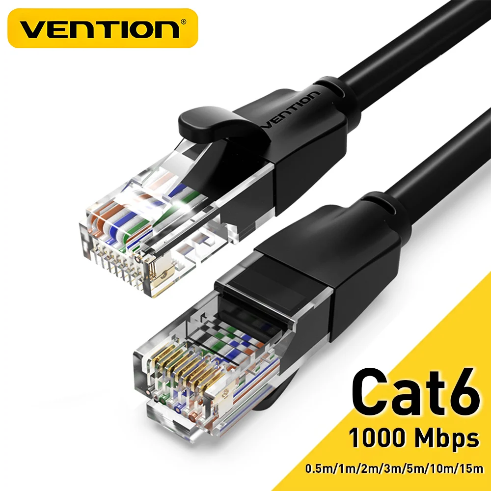 Vention Cat6 Ethernet Cable 1000Mbps UTP RJ45 Network Patch Cord for PC Router Modem PS4/5 Xbox Gaming RJ 45 Internet LAN Cable