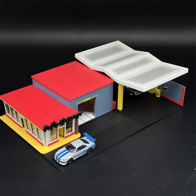 ☆ 1/64 Creative Garage ⑤ 1/64 Scale TEJ'S GARAGE Model Miniature Assembled Model of