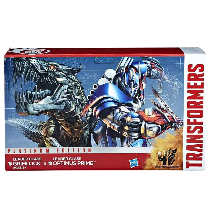 Original Transformers The Movie Platinum Edition GRIMLOCK & OPTIMUS PRIME Leader Class Action Figure Transformable Model Kit