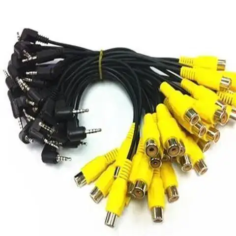 1PC Car Rear View Reverse Parking Camera Car Navigation Video Cable GPS Camera Conversion Cable RCA To 2.5mm AV Converter Cable