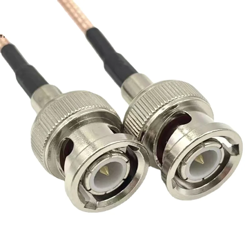 RG316 Coaxial Cable Q9 BNC Male Plug To BNC Male Crimp for RG316 SDI Signal Camera RF Pigtail Soft 50 Ohm Low Loss Copper Brass