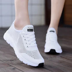 2024 New Women's Sneakers Summer Single Net Breathable Women Running Shoes Outdoor White Walking Casual Sports Mesh Shoes
