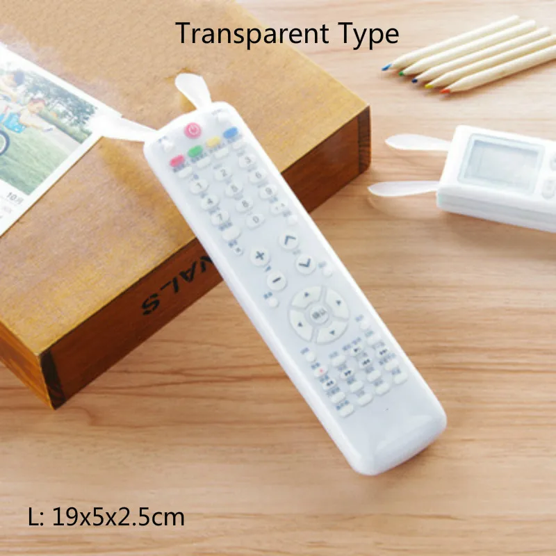 Transparent Noctilucent Remote Control Cover for TV Air Conditioner Rabbit Ear Remote Dustproof Protective Case Sheath Sleeve