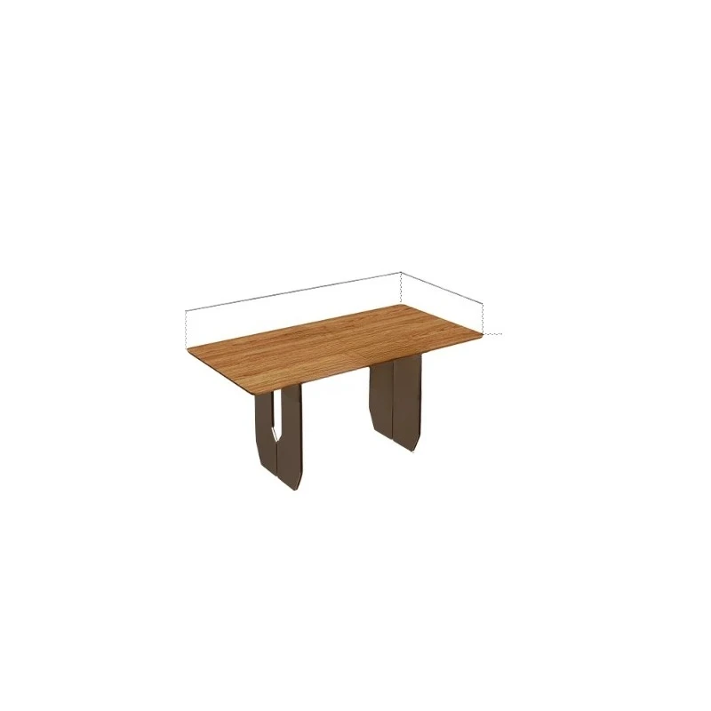 

CX Fish Maw Gold Natural Marble Dining-Table Original Stainless Steel Table Leg Simple and Light Luxury