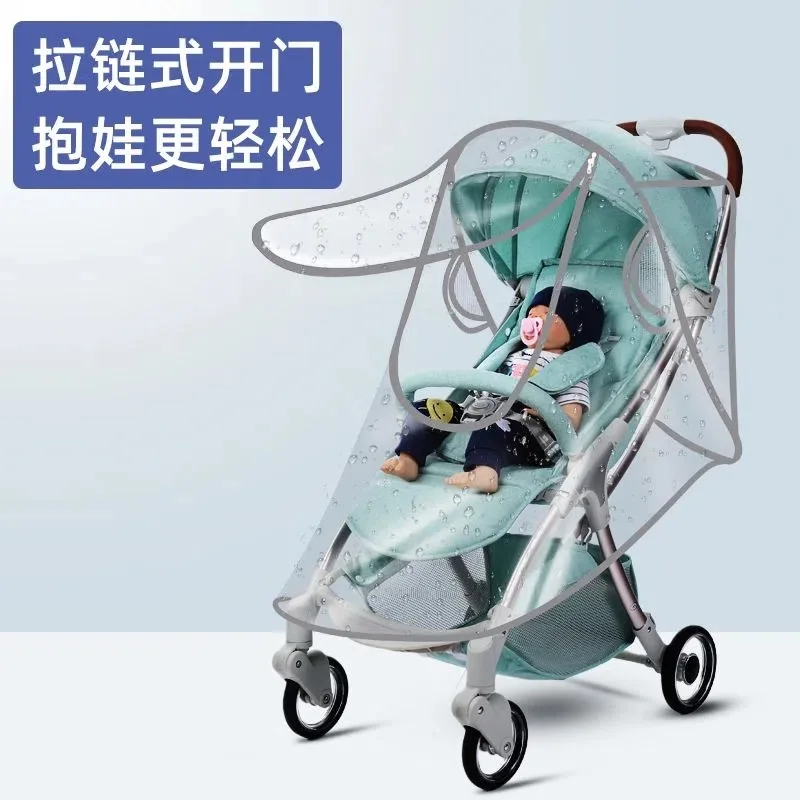 Hot Sale Baby Carriage Rain Cover Universal Stroller Windproof Rainproof Protective Cover Baby Umbrella Car Breathable Poncho