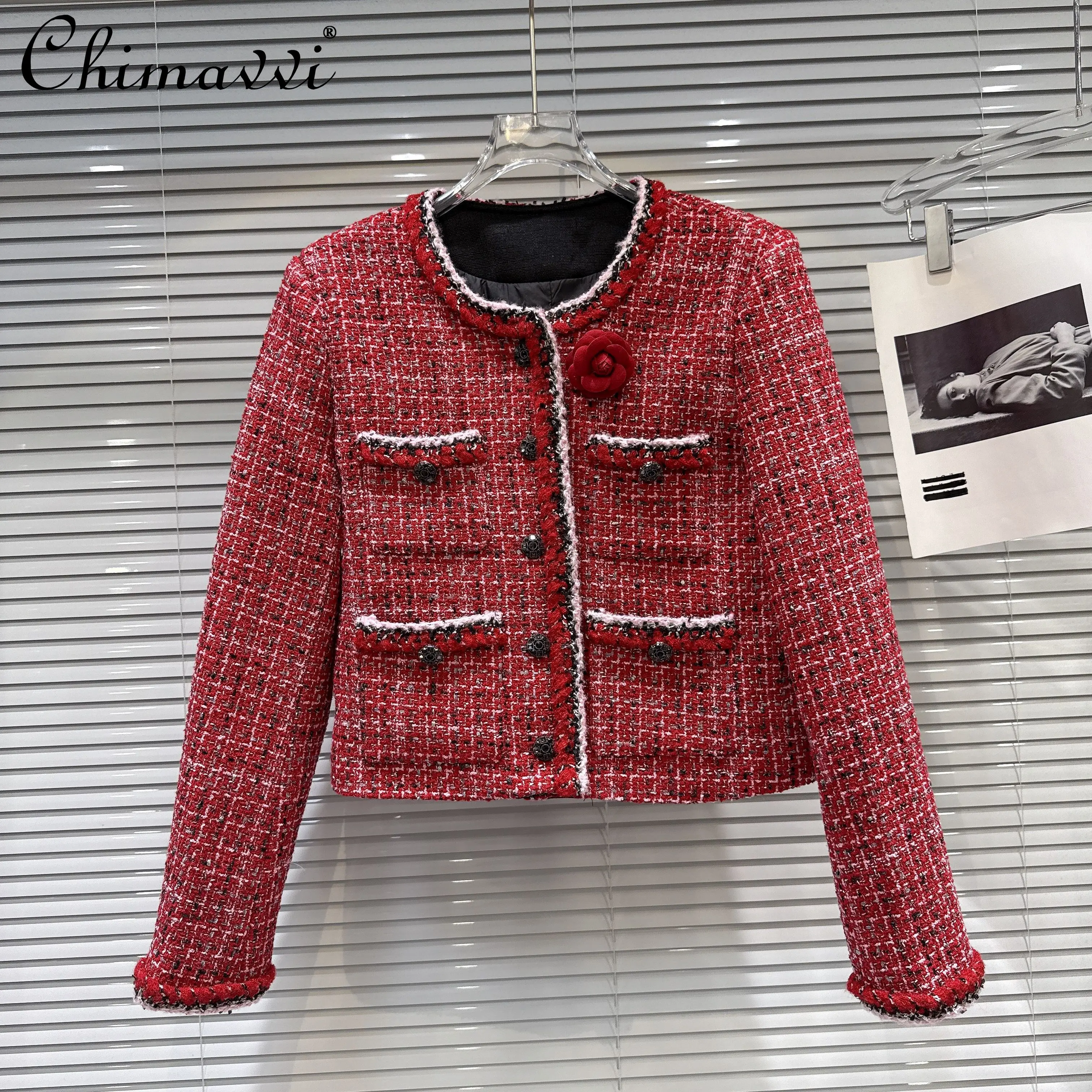 

Французские элегантные темпераментные светские пуховики с круглым вырезом и длинными рукавами, однобортные универсальные короткие куртки для женщин, зимние