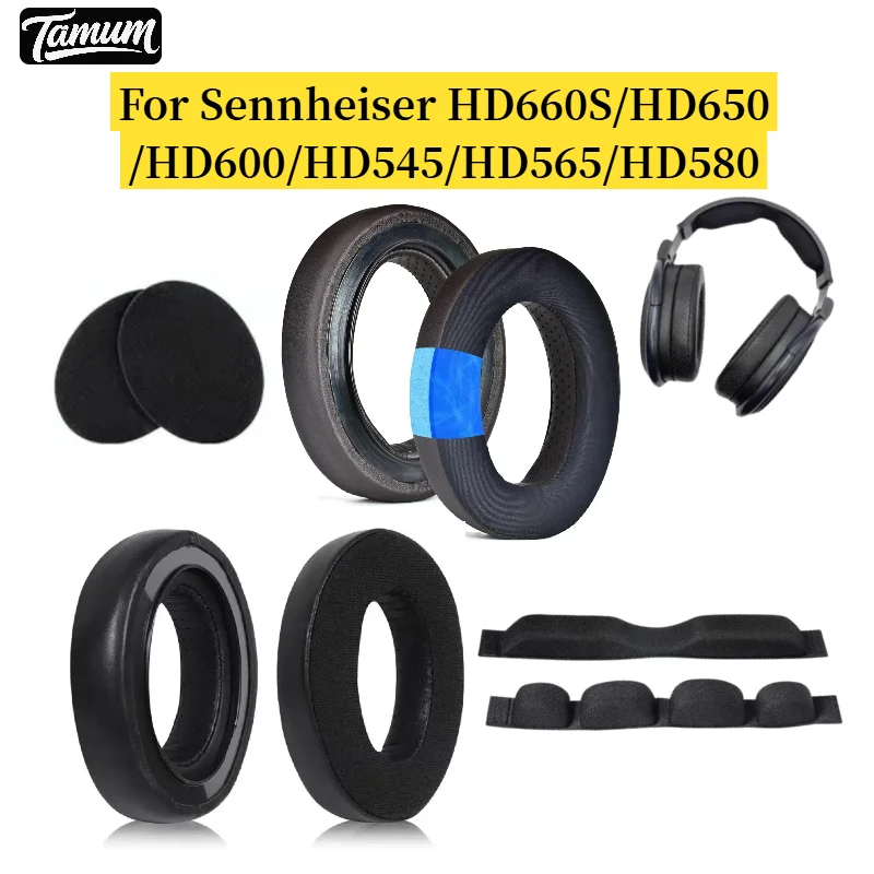 

For Sennheiser HD660S/HD650/HD600/HD545/HD565/HD580 Headphones Replacement/Ear covers Earmuffs Ear pillows headband rubber