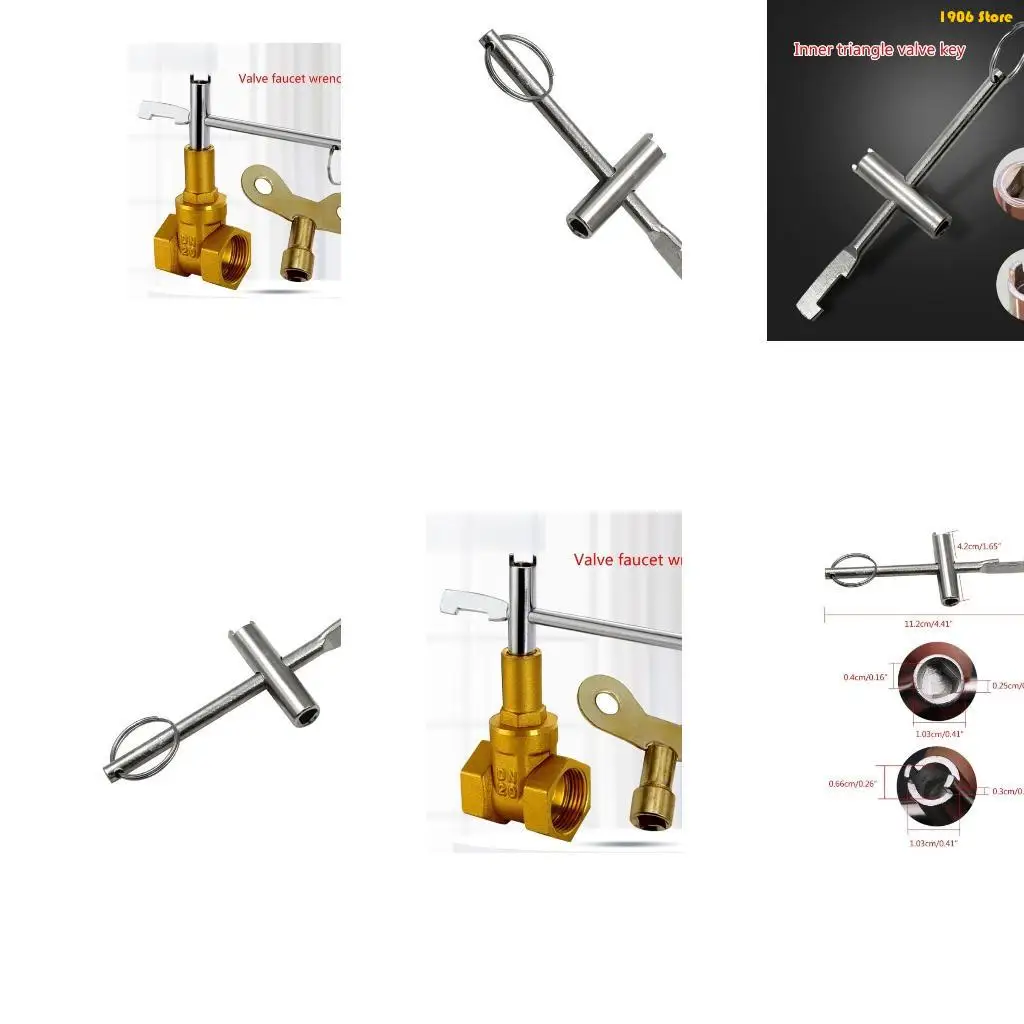 U1JB Internal Triangle Wrench Universal Elevator Water Meter Valves Repair Tools