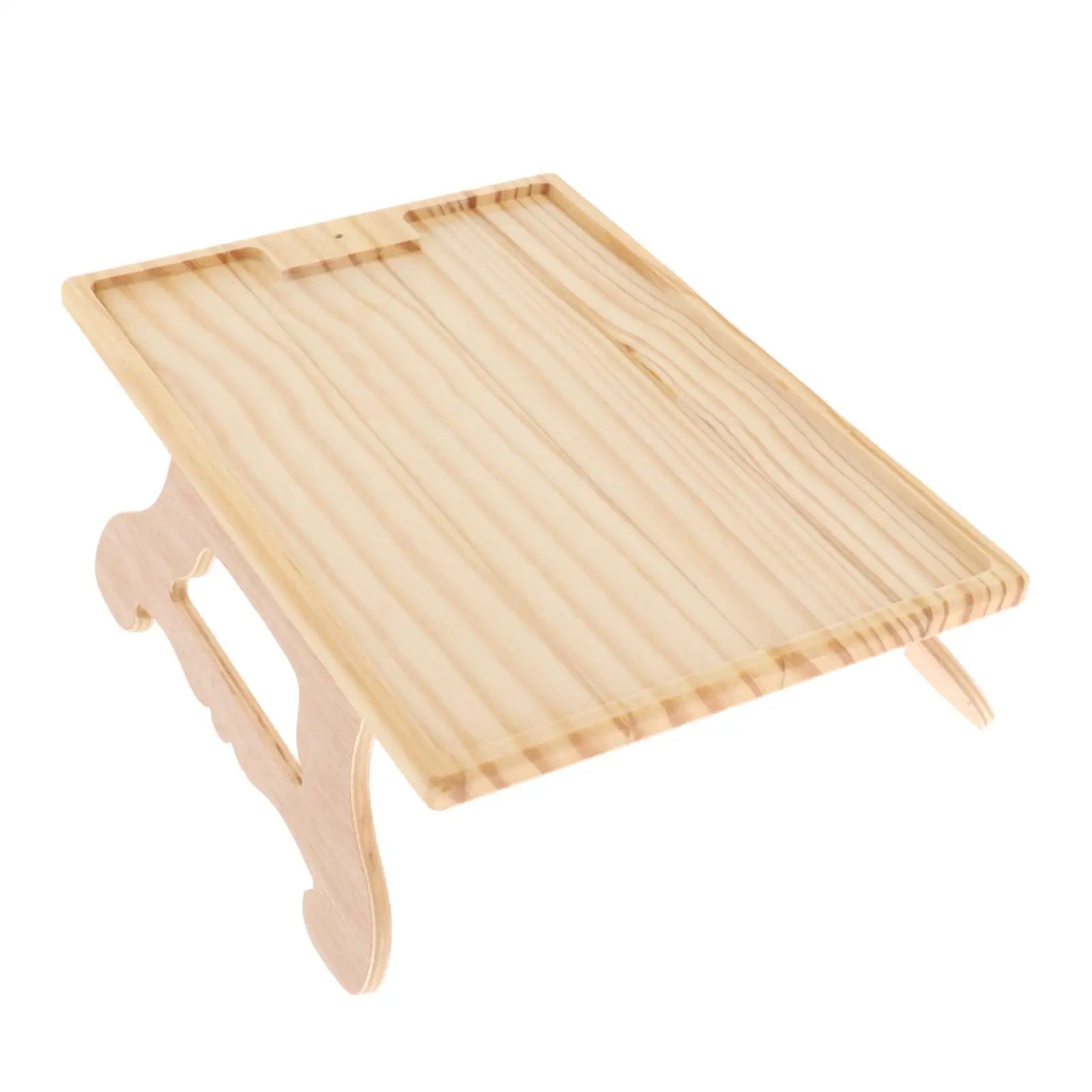 Rectangle Clip On Sofa Tray Couch Arm Tray Table Armrest Snack Tray Foldable Platter for Coffee Dessert Breakfast Cupcake Phone