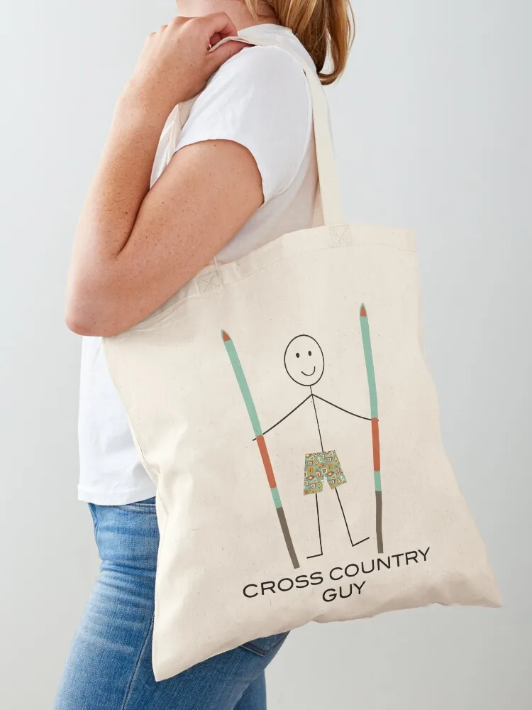 

Funny Mens Cross Country Ski Guy Tote Bag shopping bag bags for women tote bag men's Women's shopper