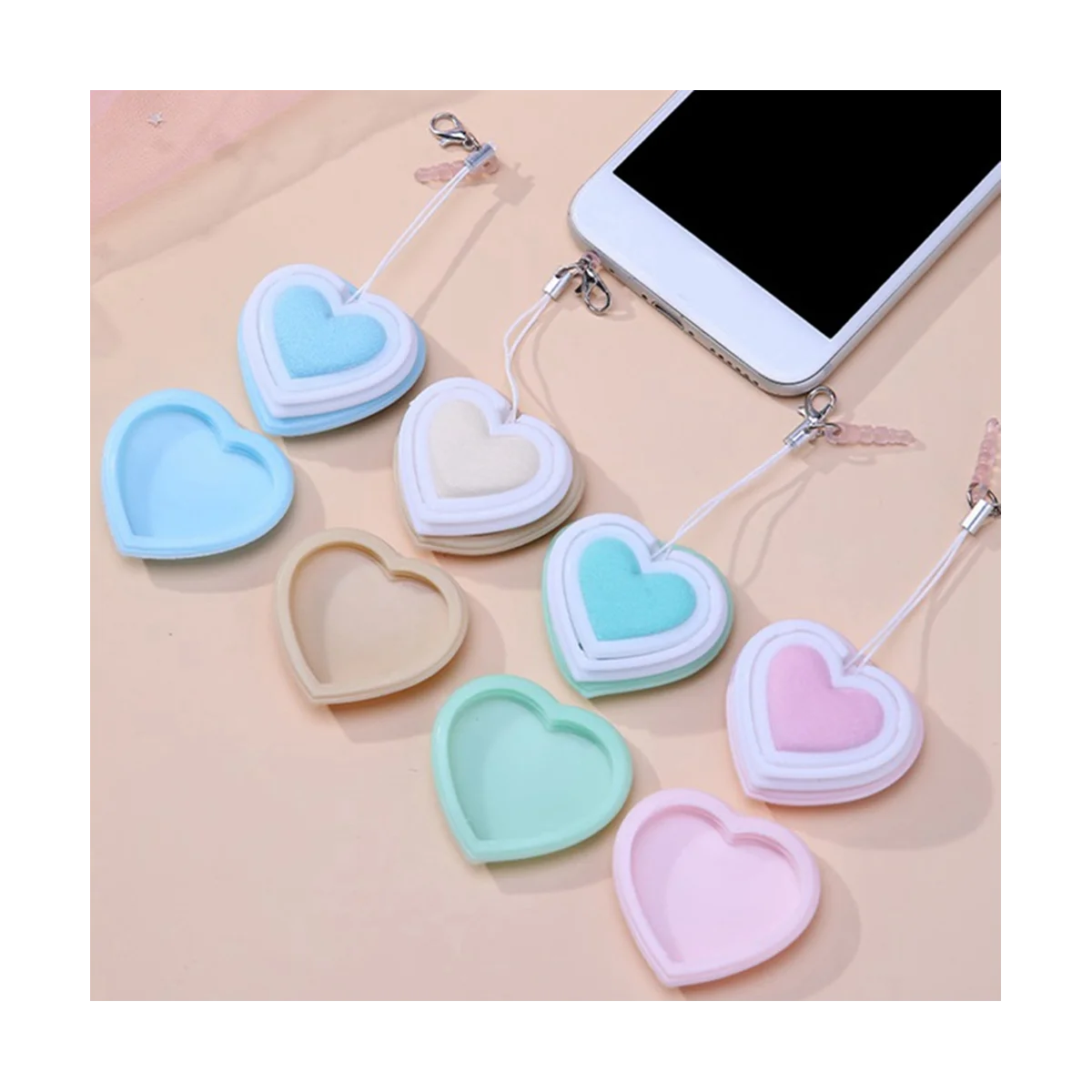 Love Heart Shape Phone Wipe Cloth Screen Wipe Cleaning Glasses Lens Wipe Camera Lens Wipe Cleaning Tools Random Color