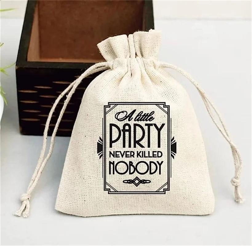 20pcs little party never killed nobody Bags Bachelors party favor bags - Art deco wedding favor bag hangover kit bags