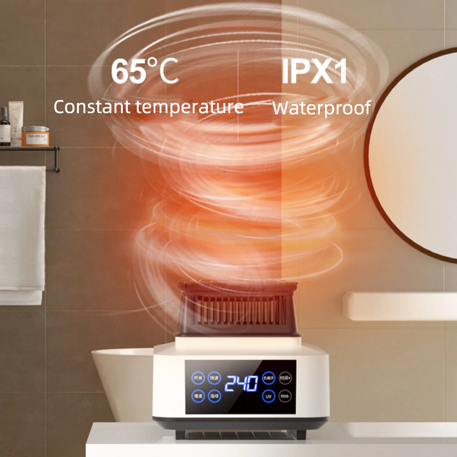 Secador de ropa eléctrico portátil, secadora de aire caliente con Control remoto, secado rápido de iones negativos UV, 1500W