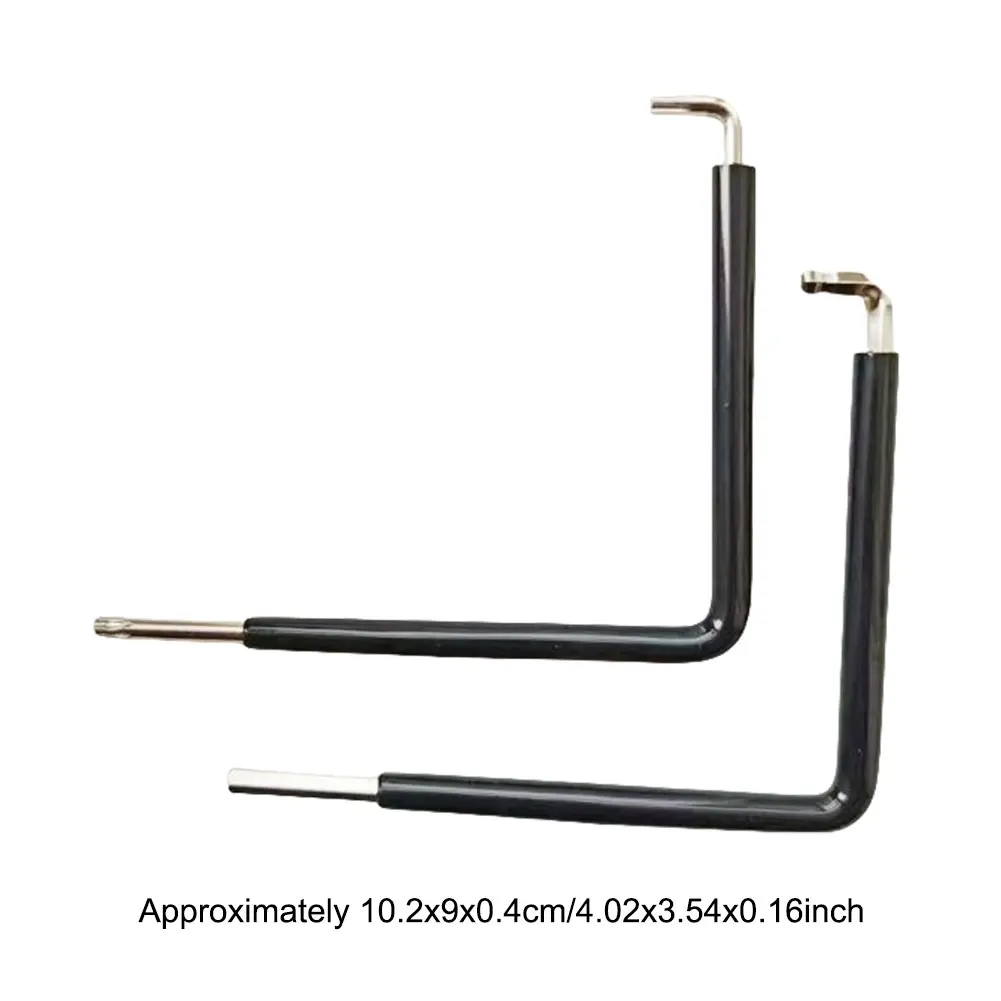 2Pcs L-Shaped Long Arm Hex Wrench with Heat Shrink Film 4mm Allen Wrench for Household DIY Professional Machine Repairing