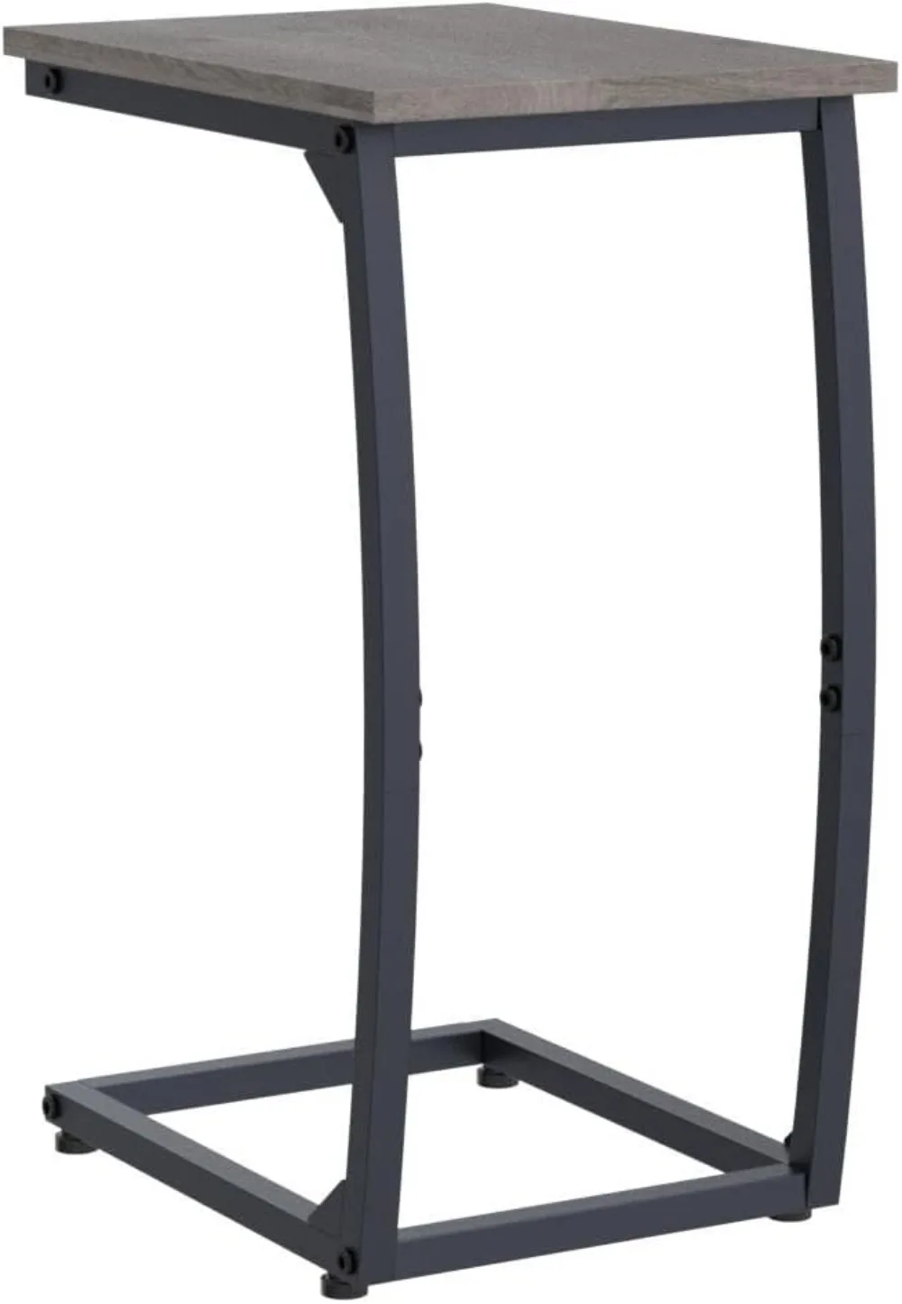 Curved Leg C-Shaped End Table Set of 2, Slide Under Sofa Side Table for Living Room Bedroom