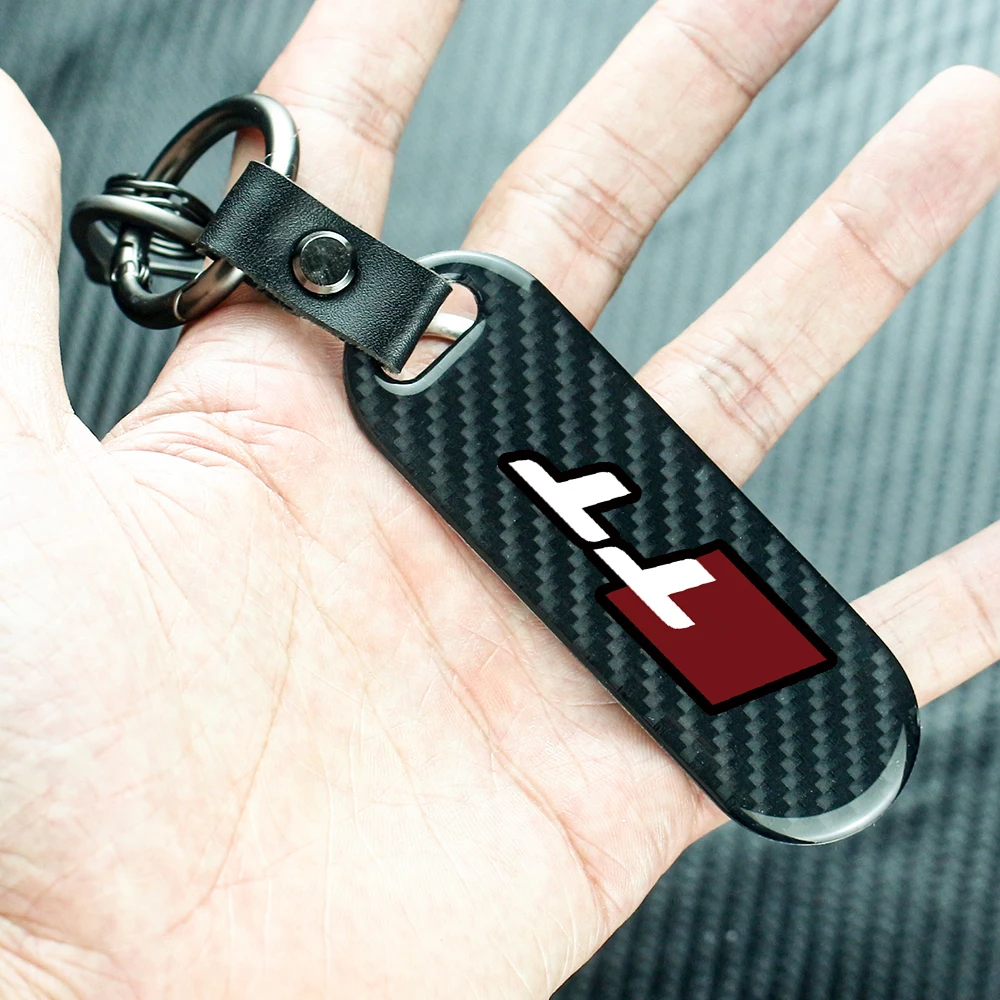 Carbon Fiber Car Keychain Key Chain Pendant  Keyring Horseshoe Buckle For AUDI S1 S2 S3 S4 S5 S6 S7 S8 RS TT Auto Accessories