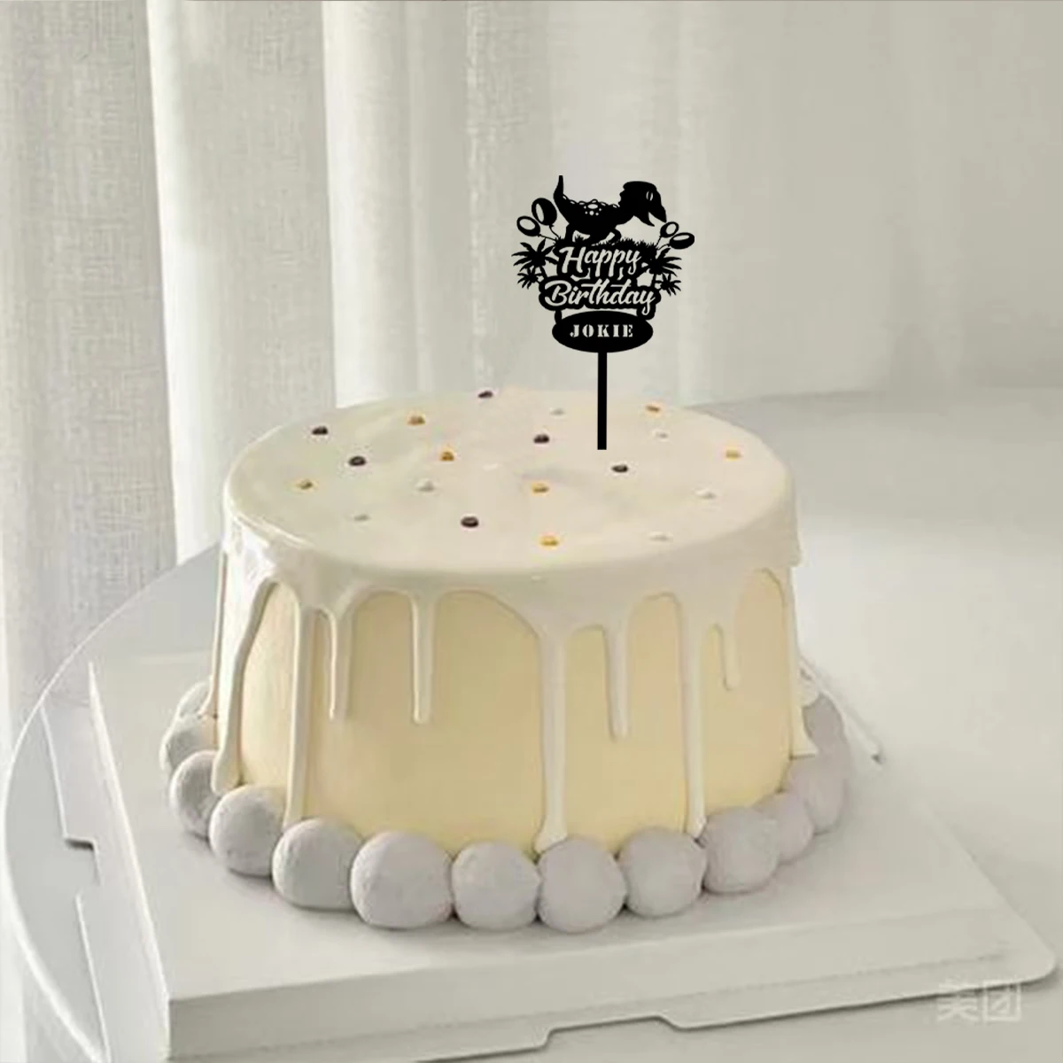 1PC Affordable Happy birthday wishes with star patterns Customized Name Cake Sign Cake Ornaments Unique Birthday Party Décor
