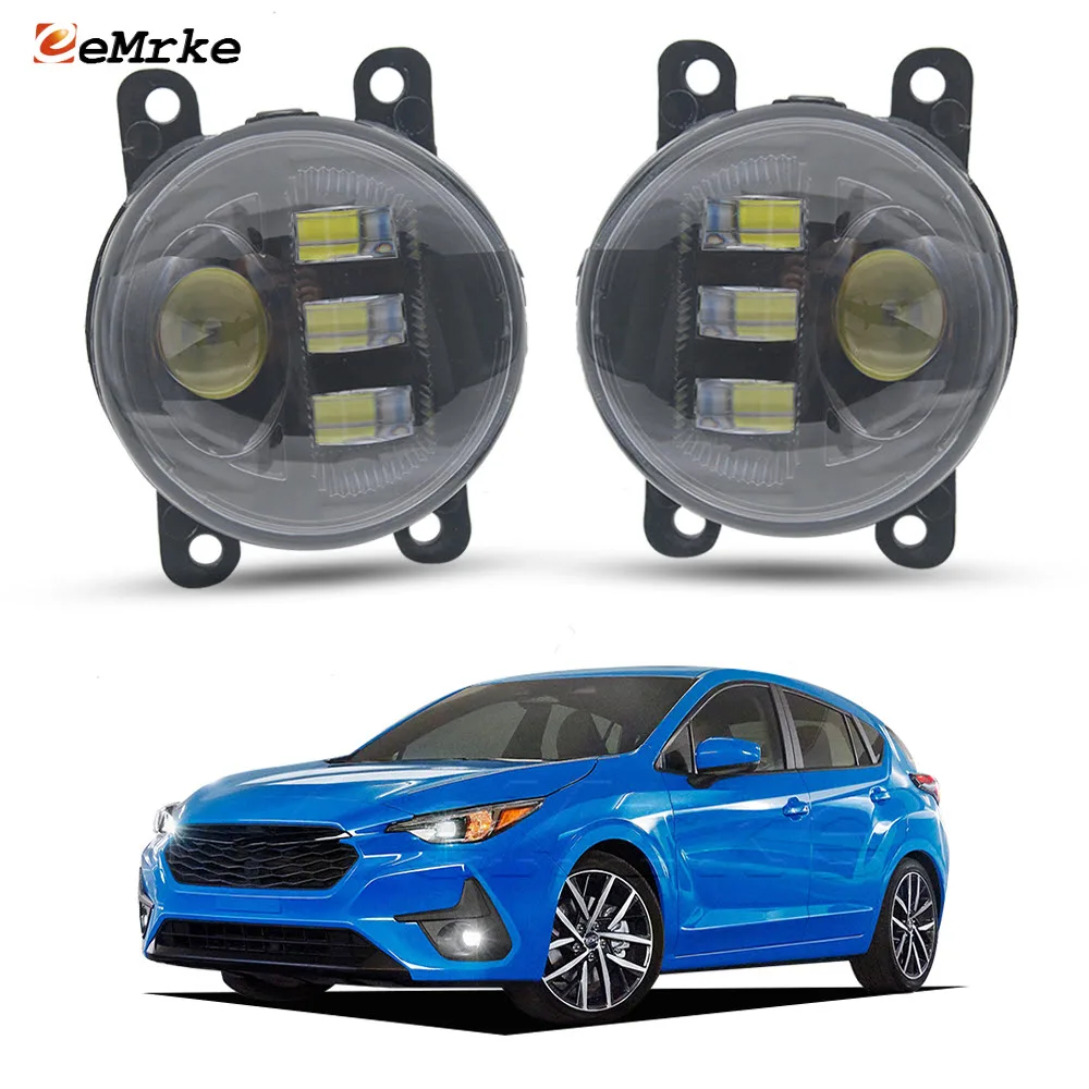 Upgrade Led Fog Lights Car PTF  for Subaru Impreza MK6 GU 2023 2024 2025 with Clear Lens DRL 12V Daytime Running Lamp 25Wx2