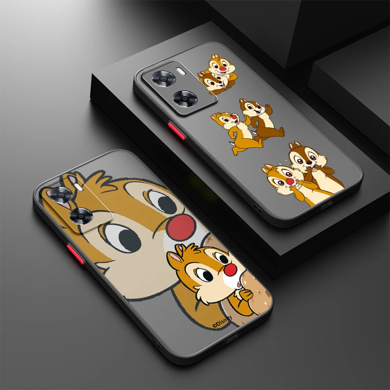 

Disney Chip Dale For Oppo A98 A78 A94 A76 A74 A73 A54 A53 2020 Reno 8 7 6 5 5G Frosted Translucent Cover Capa Fundas Phone Case