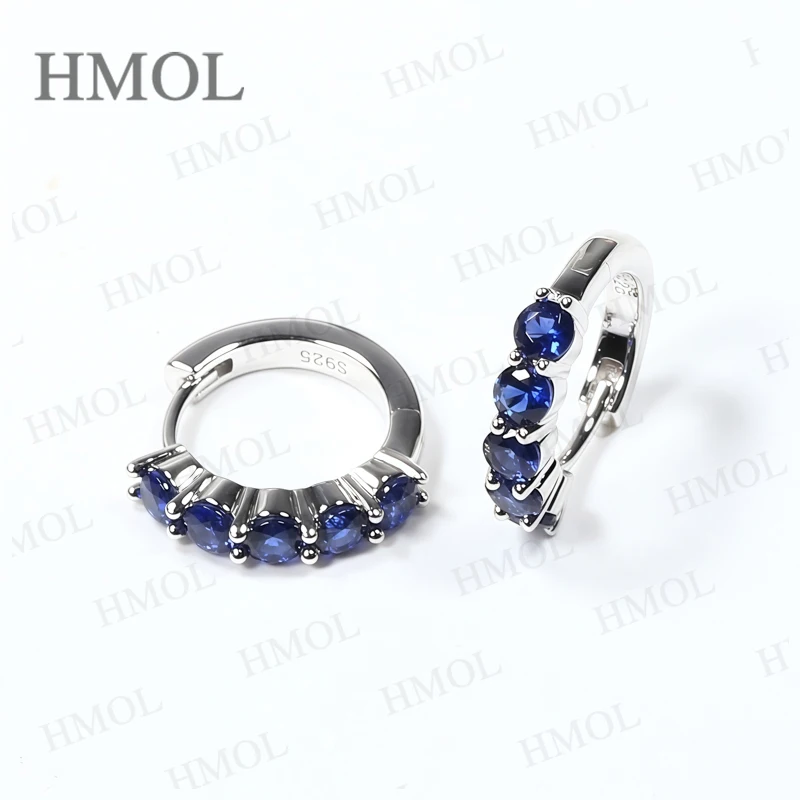 1CT Customize Earrings Moissanite Lab Grown Emerald/Ruby/Sapphire 925 Silver Hypoallergenic Factory Direct Sales for Women Gift - view 3