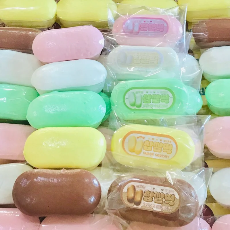 Cute Mini Squishy Bread Fidget Toy Anti-Stress Slow Rising ASMR Sensory for ADHD Autism Anxiety Gifts Kids Adults