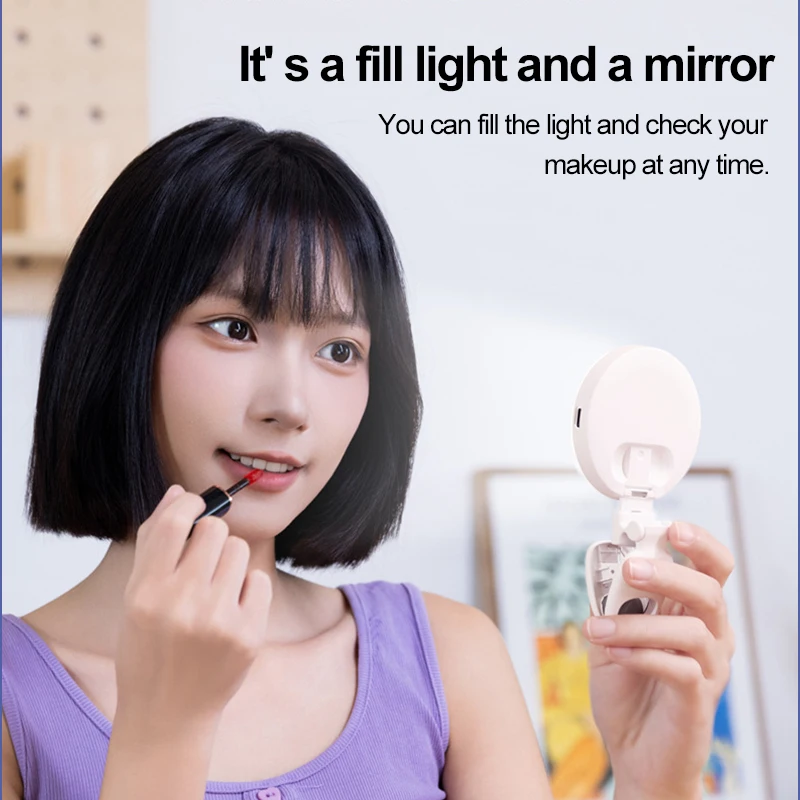 led ring light for phone light clip light for video shooting led light for video led for cell phone Mirror for selfie light